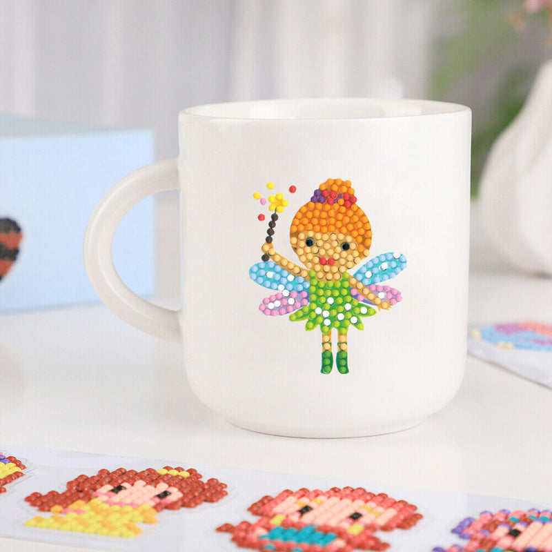 8pcs DIY Diamond Painting Stickers Animals Kids Cross Stitch Needlework Decals