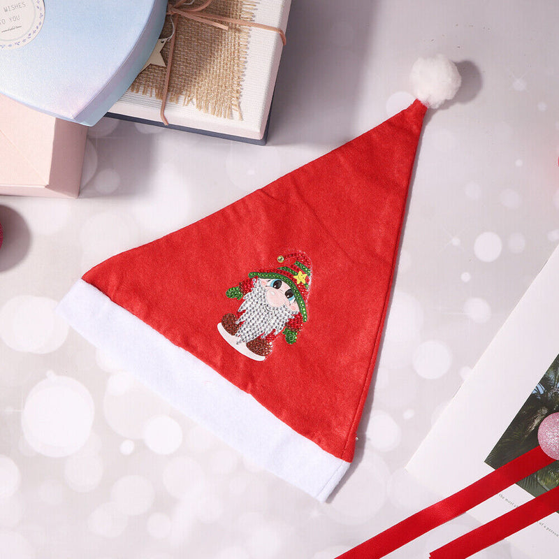 DIY 5D Diamond Painting Kit Rhinestone Christmas Hat Animal Drawing Crafts Gifts