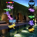 Solar Wind Chime Lamps Hanging Lights Home Garden Yard Decor (Dragonfly) Newly