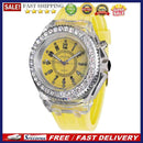 Student LED Flash Light Quartz Watch Luminous Crystal Casual Wristwatch Jewelry