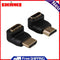 90 Degree + 270 Degree HDMI Male and Female Right Angle Adapter Male