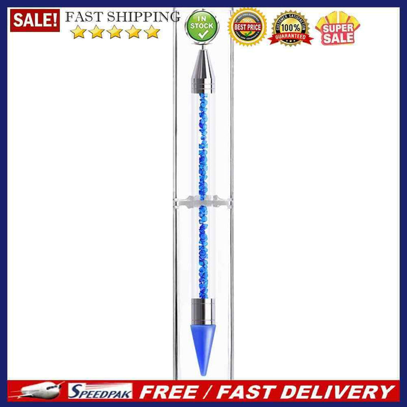 Dual Heads Dotting Wax Pen Point Drill Picker Nail Art Studs Dotter (Blue)
