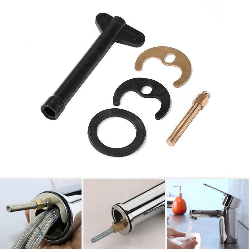 Tap Faucet Fixing Fitting Kit Bolt Washer Wrench Plate Kitchen Basin Tool Newly