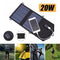 Sun Power Folding 20W Solar Cells Charger 5V 1A USB Output Devices Portable
