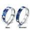 Day Present Romantic Weddings Van Gogh Couple Rings Starry Sky Adjustable