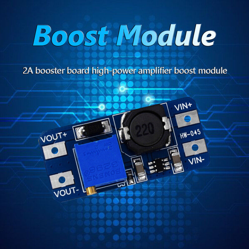 HW-045 2V-24V Adjustable Boost Module 2A Booster Power Step Up Board Converter