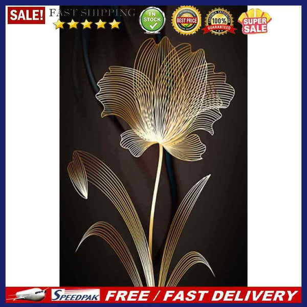 5D Diamond Painting Golden Flower Full Round Rhinestone DIY Home Decoration G