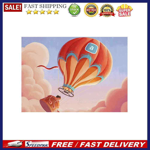 Hand Painted Digital Oil Picture DIY Hot Air Balloon Frameless Paint By Numbers