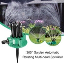 360° Automatic Flexible Tube Multi Head Lawn Garden Sprinkler Watering Sprayer`