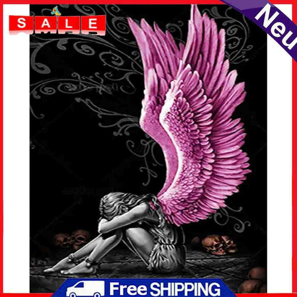 DIY Full Round Drill Rhinestone Diamond Painting Angel Wings Handwork Home Decor
