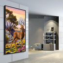 DIY Mosaic Picture Round Diamond Painting Deer Cross Stitch Rhinestone Bead Art