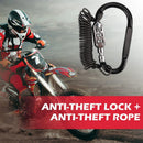 Carabiner Motorcycle Helmet Combination Lock with Steel Wire Rope (Black) Newly