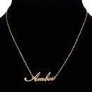 Fashion Women Letter Ambel Pendant Charm Clavicle Chain Necklace Jewelry