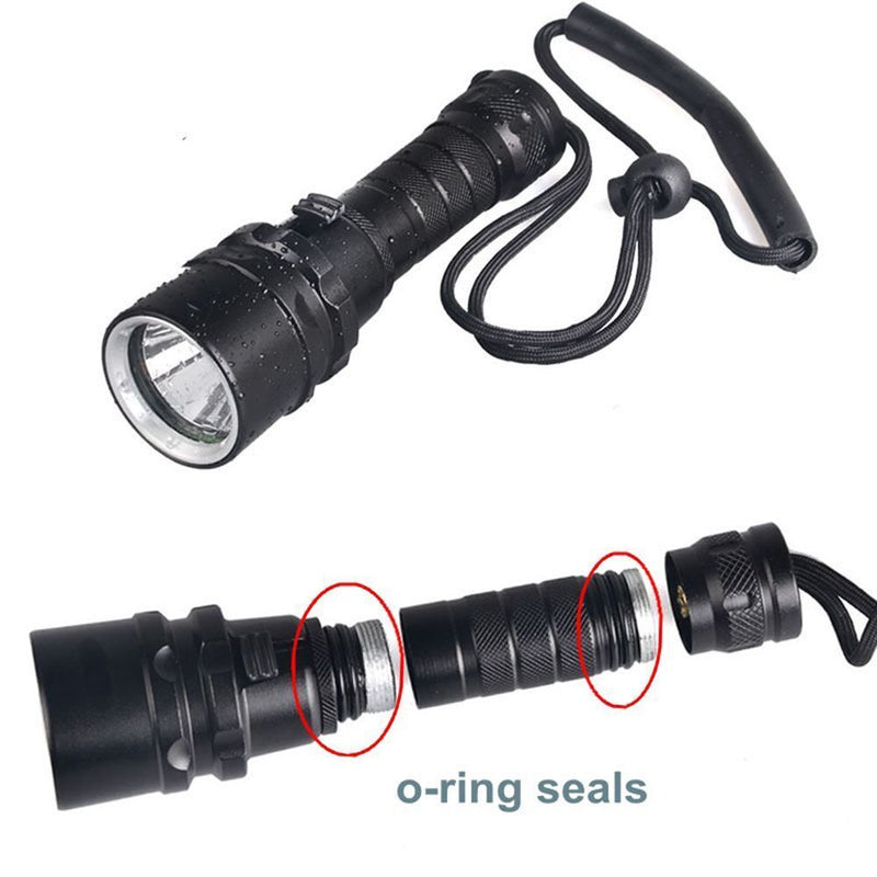 Diving Flashlight Scuba Dive Lamp Underwater Torch Snorkeling Accessories