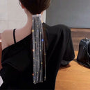 Shine Full Rhinestone Hairpins Long Tassel Crystal Wedding Bling Hair Clips