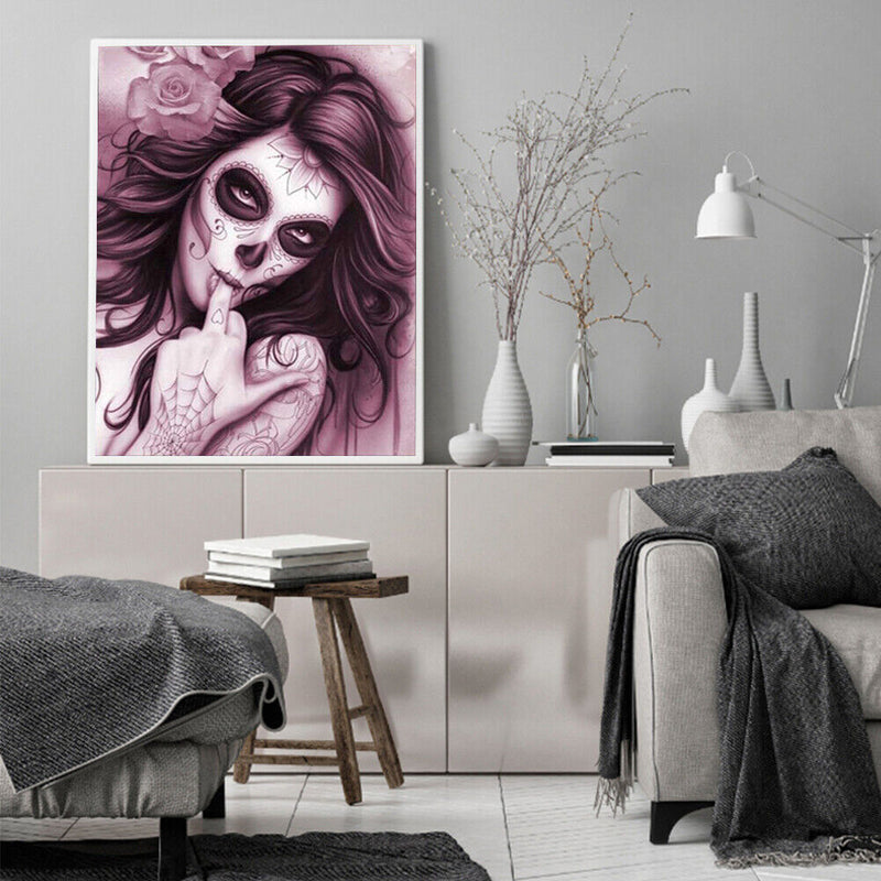 Acrylic Oil Painting By Numbers Female Skeleton Digital Picture Home Wall Decor