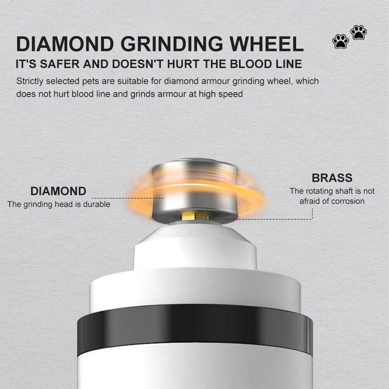 Painless LED Dog Nail Clippers Grinders Pet Silent Cat Paws Nail Trimmer