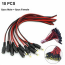 Male Female 12V Adapter Cable DC Power Pigtail Socket Jack Plug Connector