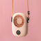 Bladeless Neck Digital Fan Silent Sport Travel Personal Desktop Fan (Pink)