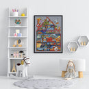 Cotton Thread Embroidery Set House Counted Full Cross Stitch Art Craft for Gifts