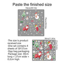 Christmas Santa Window Glass Stickers Mirror Stickers Snowflake Wall Door~