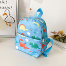 Dinosaur Kids Backpack Kindergarten Nylon Casual School Bag (Light Blue) Newly