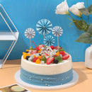 Decoration Kids Party Supplies Colorful Cake Insert 4 Pcs/Set Round Folding Fan