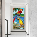 Paint By Numbers Kit DIY Parrot on Branch Colouring Oil Art Picture Craft