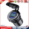 L4 Car Dual USB Charger QC3.0 USB Power Outlet w/ Voltmeter+ Switch (Black)