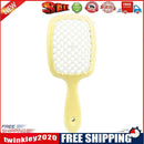 Hollow Detangling Hairdressing Comb Wet Dry Hair Scalp Plate Combs (Yellow)