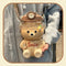 #A 1400ml Cute Bear Drinking Water Bottle Portable Summer Leak-Proof Straw Cup