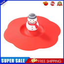 Torx Silicone Cup Cover Heat-resistant Reusable Cartoon Lid (Red Snowman)