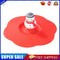 Torx Silicone Cup Cover Heat-resistant Reusable Cartoon Lid (Red Snowman)