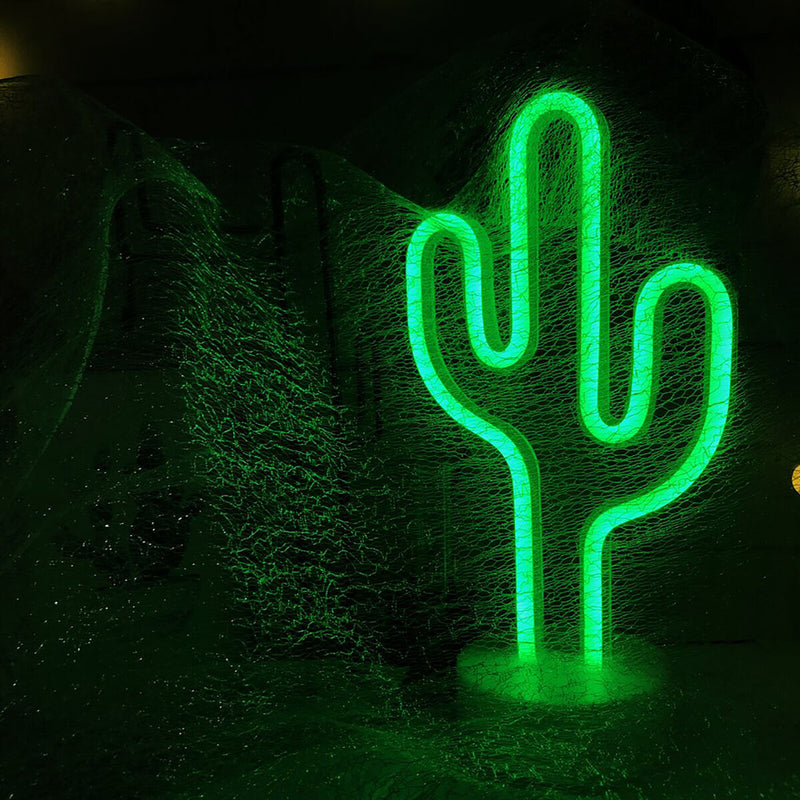 Cactus Neon Sign LED Lights - Decorative Marquee Signs Light with Base Newly