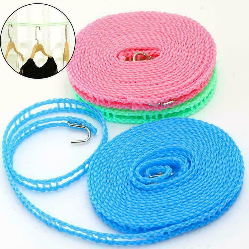 Nylon Hanging Rope Drying Rope Clothes Hangers 5M Retractable Line Clothes Q0W0