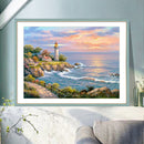 Diamond Painting DIY Round Diamond Seaside Scenery