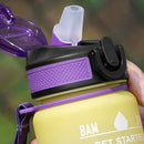 1L Sports Water Bottle with Marker Large Capacity Fitness Drink Cups (B) Newly