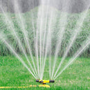 #A 360 Degree Rotating Garden Water Sprinkler Plastic Three-way Watering Device