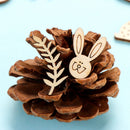 Wooden DIY Craft Wood Slice Easter Rabbit Wood Chips Easter Decorations