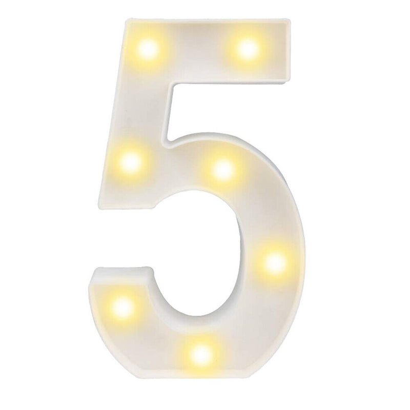 Digital Number LED Symbol Sign Night Light for Wedding Party Birthday (5) Newly