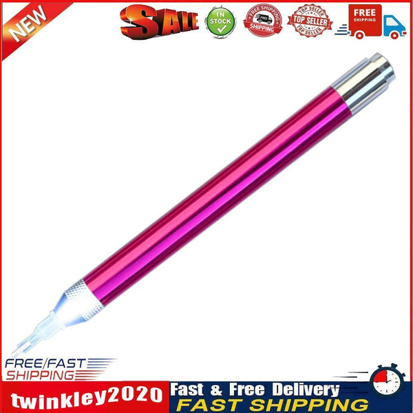 Battery Powered Lighted Point Drill Pen Diamond Painting DIY Tools (Rose) Newly