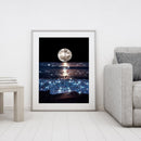 DIY Digital Picture Sea Moon Frameless Oil Painting By Number Acrylic Handi