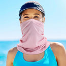 Cycling Pure Color Face Cover Riding Sunscreen Scarf Outdoor Bandana (Pink)