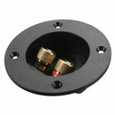 Round Boxes with 2 Banana Jack Stereo Plug Speaker Terminal Connectors