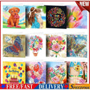 12pcs DIY Diamond Painting Greeting Cards Mosaic Birthday Postcard (HKDZ07)