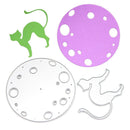 Round Cat Metal Cutting Dies Stencil DIY Scrapbooking Embossing Paper Craft
