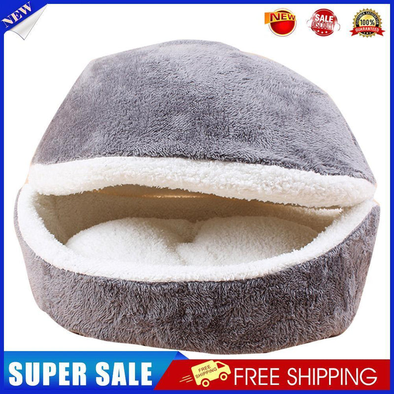 Soft Cat Waterproof Nest Washable Pet Cute Hamburger Bed Kennel Mat (Gray)