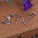 Pro Wedge Stud Earrings, Stainless Steel, Blank, 100 Pieces