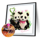 5D DIY Full Drill Diamond Painting Panda Love Cross Stitch Embroidery Rhinest