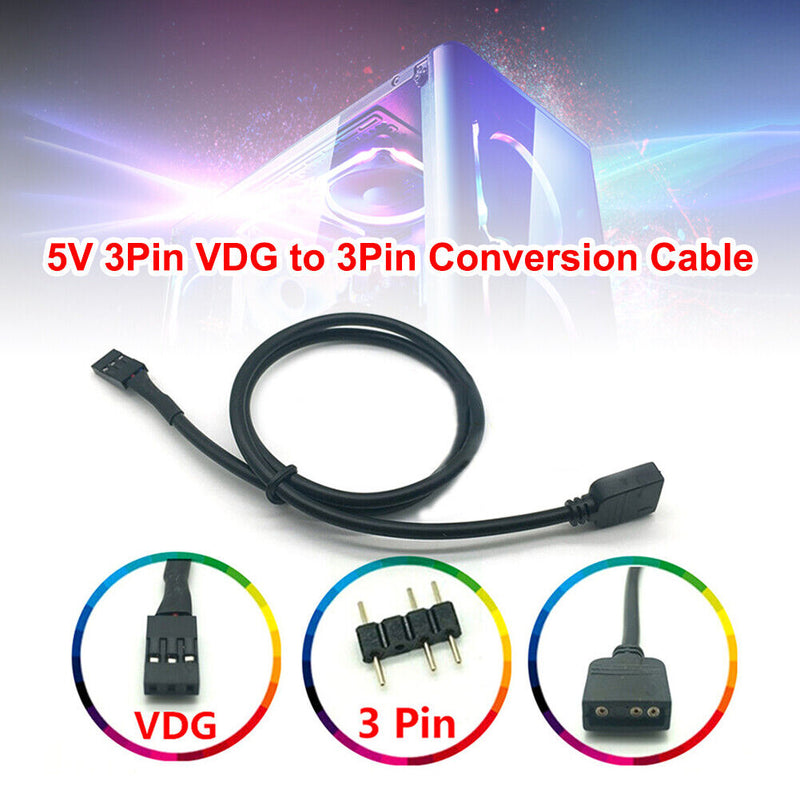 Motherboard SYNC Adapter Cable RGB 5V VDG to 3 Pin Conversion Line (50cm)